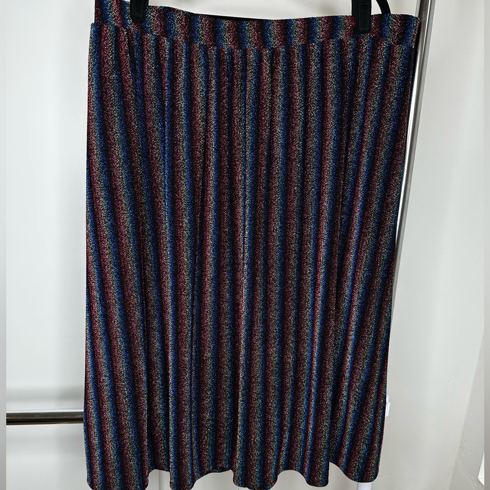 Black and Rainbow Metallic Midi